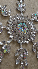 Rhinestone snowflake and number decorations documented in Blagoevgrad