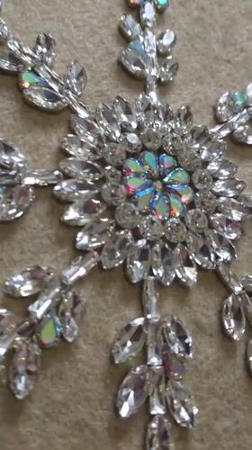Rhinestone snowflake and number decorations documented in Blagoevgrad