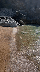 Morning beach scene captured in Budva, Montenegro