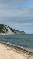 Coastal scenes captured at Byala Bulgaria beach under overcast conditions