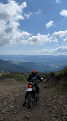 Off-road morning in the Carpathian hills near Chorna Tysa