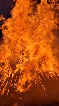 Midsummer bonfire and festival night in Saha, Estonia