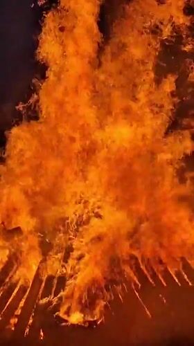 Midsummer bonfire and festival night in Saha, Estonia