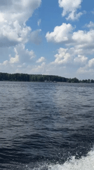 Boat ride on the Kama River near Chaikovsky, Russia