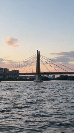 Sunset on the Kazanka River, Kazan — water, skyline, jet skis