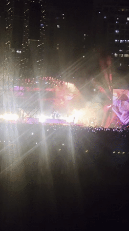 Nighttime concert lights up Almaty crowd