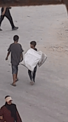 Daily life and displacement in Khan Yunis camp, August 2026