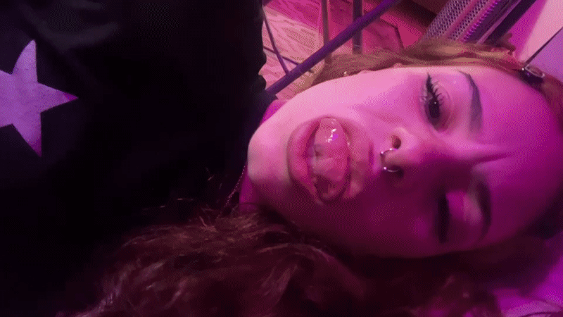 Late-night tattoo session under purple lights in Buenos Aires