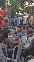 Evening life documented in Brazilian coastal resort town
