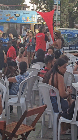 Evening life documented in Brazilian coastal resort town