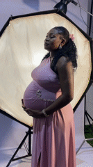 Couple holds maternity photoshoot in Nigerian studio