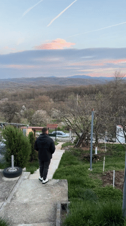 Colorful sunset documented across Balinovtsi, Bulgaria landscape
