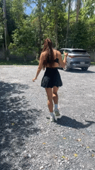 Woman in black sportswear spotted at multiple Thailand locations