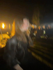 Nighttime dancing gathering captured in Pylaia, Greece
