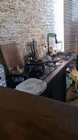 Outdoor kitchen activity at a Bali villa, Kuta Selatan