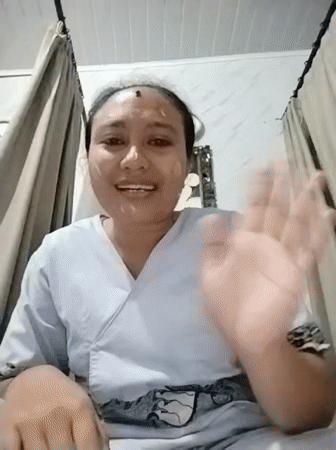 Woman recorded in multiple indoor shots in Denpasar