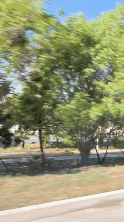 Vehicle passenger records daytime street view in Tlaxcalancingo