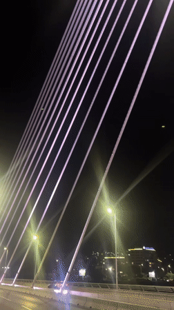 Night scenes captured across Podgorica's bridges and outdoor venues