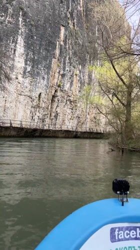 Boat trip documented on river near Petrevene, Bulgaria
