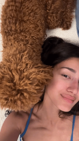 Dog takes over personal space in Sutomore beach moment