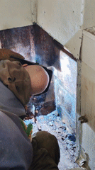 Welder observed working in Russian industrial facility
