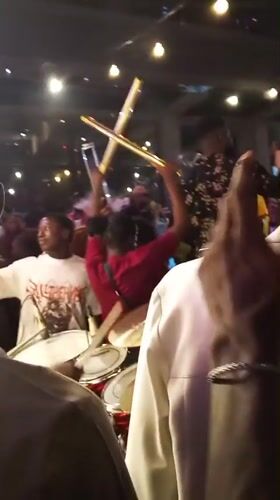 Nighttime music party draws crowds in Lokoja, Nigeria