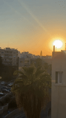Sunset over Cyprus streets, cats at home, flowers in bloom