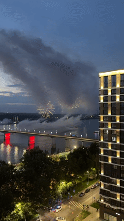 Russia Day fireworks celebration draws crowds along Kama River