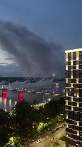 Russia Day fireworks celebration draws crowds along Kama River