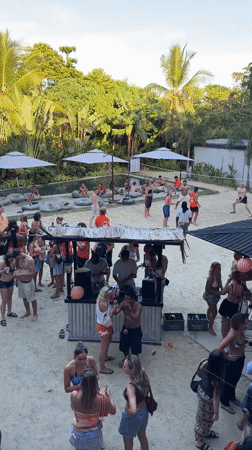 Daytime beach party with games and DJ in General Luna