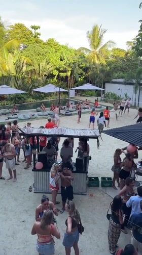 Daytime beach party with games and DJ in General Luna