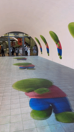 Interactive digital projections draw visitors in Yuzhong District tunnel