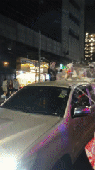 Songkran water festival celebrations observed in Bangkok streets