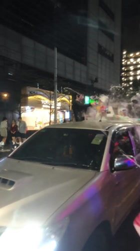 Songkran water festival celebrations observed in Bangkok streets