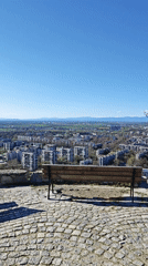 Panoramic views captured from elevated overlook in Plovdiv, Bulgaria