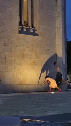 Evening street life unfolds in historic Herceg Novi