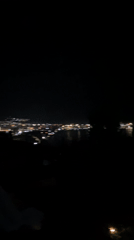 Nighttime cityscape captured in Šušanj, Montenegro from elevated view