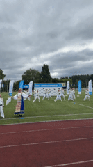 Youth martial arts ceremony at a Chaikovsky stadium