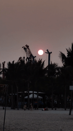 Typical beach day activities observed at Bai Chay Ward