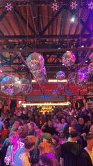 Moscow nightclub buzzes with disco balls and DJ set