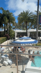 Resort pool activity documented in Miami Beach