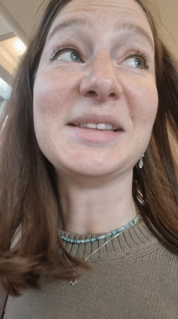 Woman records herself at Israeli airport terminal