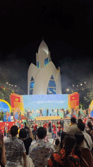 Evening cultural festivities and street life documented in Nha Trang