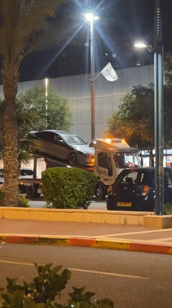 Vehicle towed from street in Kiryat Yam, Israel