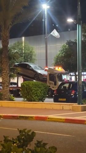 Vehicle towed from street in Kiryat Yam, Israel