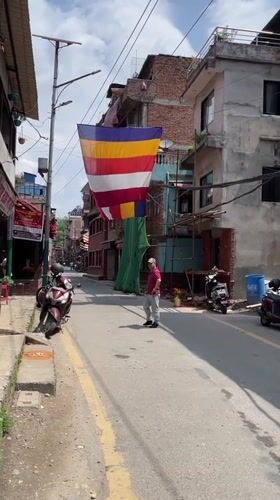Morning street life and religious sites documented across Kathmandu
