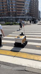 Yandex delivery robot spotted making rounds in Murino