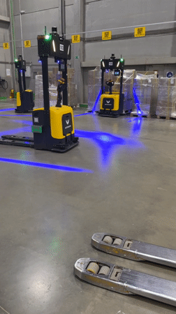 Morning warehouse operations and workplace activities documented in Russia