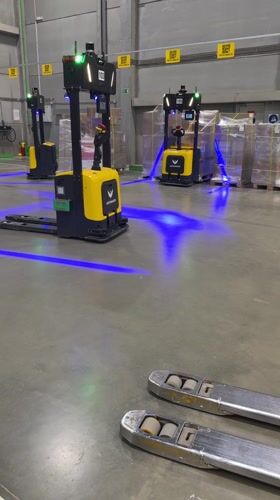 Morning warehouse operations and workplace activities documented in Russia