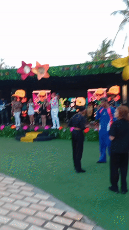 Live band performs outdoor concert in Porlamar, Venezuela